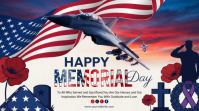 Purple Illustrative Memorial Day Digital Display Digitale Vertoning (16:9) template