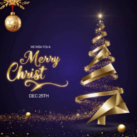 Пурпурный Christmas Celebration Square Template