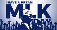 Purple Illustrative Mlk Day Facebook Shared Image template