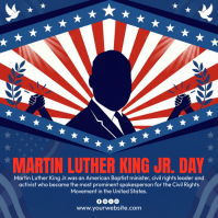 Purple Illustrative Mlk Day Square (1:1) template