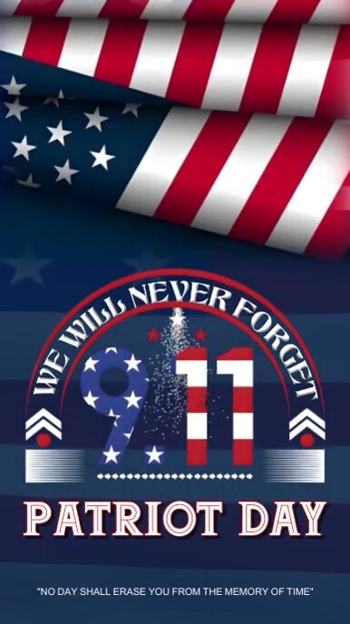 Purple Illustrative Patriot Day  Instagram St template