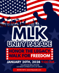 Purple Illustrative Peace March Square Instagram Portrait template