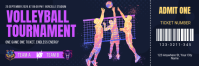 Roxo Volleyball Tournament Encabezado de Twitter Template