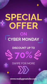 Purple Ilustratif Special Offer Instagram Story template