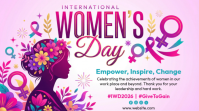 Purple International Women's Day Digital Display template