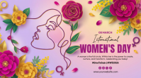 Purple International Women's Day Digital Display template