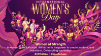 Purple International Women's Day Digital Display template
