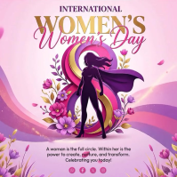 Purple International Women's Day Instagram Post template