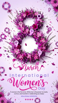 Purple International Women's Day  Instagram Story template