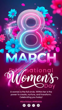 Purple International Women's Day Instagram Story template