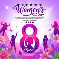 Purple International Women's Day Square (1:1) template
