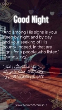 Purple Islamic Good Night Instagram Reel template