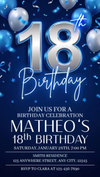 Lila 18th Birthday Celebration เรื่องราวบน Instagram Template