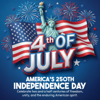Purple Joyful 4th of July Celebration Instagram Post Instagram-bericht template