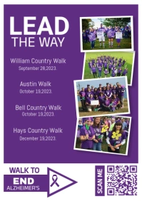 Purple Joyful Alzheimer's Walk A4 template