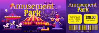 Purple Joyful Amusement Park Event Banner 2' × 6' template