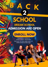 Purple Joyful Back to School A6 Video template