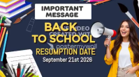 Purple Back to School Ekran reklamowy Template
