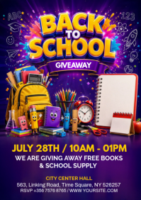 Roxo Back to School Giveaway A4 Template