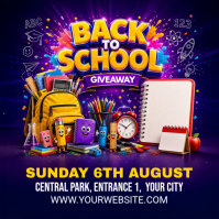 Viola Back to School Giveaway Instagram-bericht Template