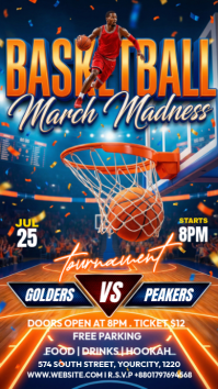 Purple Joyful Basketball Tournament Instagram Story template