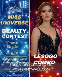 Purple Joyful Beauty Contest Instagram Portrait template