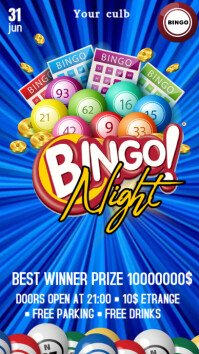 Purple Joyful Bingo Night Instagram Post template
