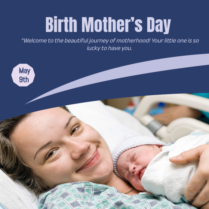 Purple joyful birth mother's day instagram post Template | PosterMyWall