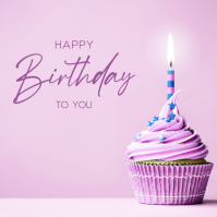 Ungu Birthday Celebration Wpis na Instagrama Template