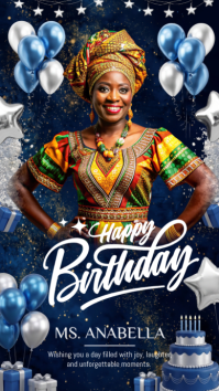 Purple Joyful Birthday Celebration Instagram Story Instagram-Story template