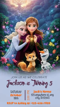 Fioletowy Birthday Celebration Instagram Story Template