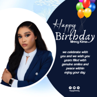 Purple Joyful Birthday Celebration Instagram Post template