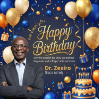 Roxo Birthday Celebration Post Instagram Template