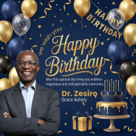 Purple Birthday Celebration Publicación de Instagram Template