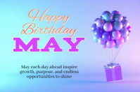 Purple Joyful Birthday Celebration Label template