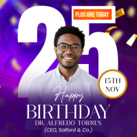 Lilla Birthday Celebration Carré Template