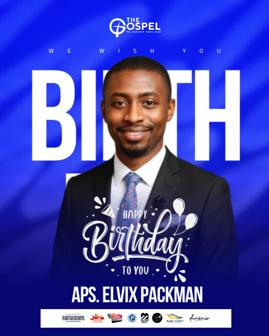 Purple Joyful Birthday Instagram Portrait template
