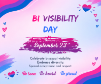 Purple Bisexual Visibility Day Rettangolo medio Template