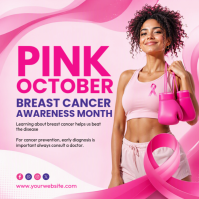 Violet Breast Cancer Awareness Instagram-Beitrag Template