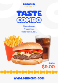 Purple Burger Menu A4 Template - Page 3