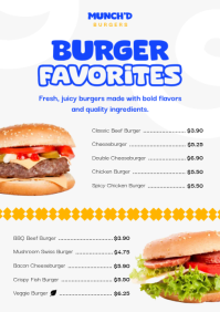Purple Burger Menu A4 Template - Page 2