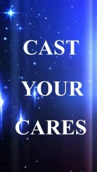 Purple Joyful Cast Your Cares  Instagram Reel template