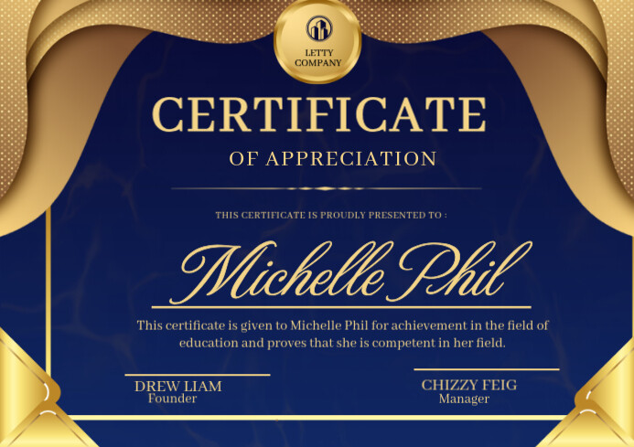 Copy of Purple Joyful Certificate Of Appreciation A4 | PosterMyWall