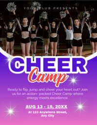 Purple Joyful Cheer Camp Flyer (us Letter) template