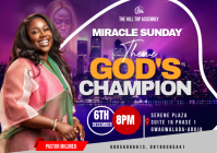 Purple Church Event A5 Template