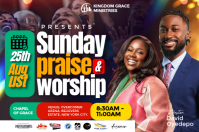 Purple Church Event Promotion Poster Template