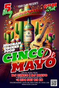Purple Joyful Cinco de Mayo Celebration Banner 4' × 6' template