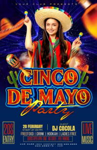 Purple Joyful Cinco de Mayo Party Tabloid Video template