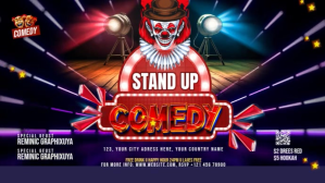 Purple Joyful Comedy Night Show Digital Display Digital Display (16:9) template