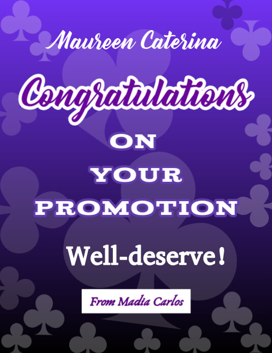 Plantilla de Purple Joyful Congratulations On Your Achievement Template ...